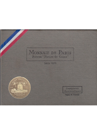 1973 - FRANCIA Divisionale fior di conio anno con 10 Franchi in argento 